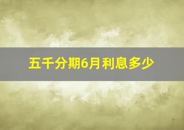 五千分期6月利息多少