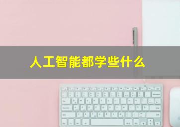 人工智能都学些什么