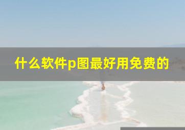 什么软件p图最好用免费的