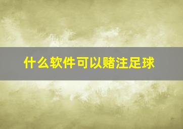 什么软件可以赌注足球