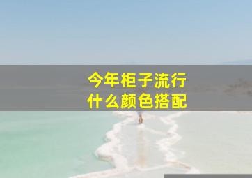 今年柜子流行什么颜色搭配