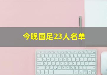 今晚国足23人名单