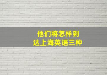 他们将怎样到达上海英语三种