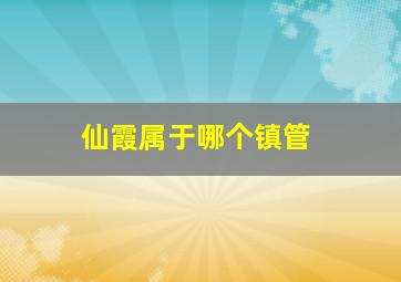 仙霞属于哪个镇管