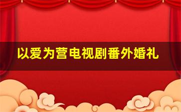 以爱为营电视剧番外婚礼