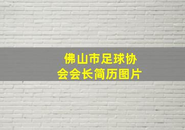 佛山市足球协会会长简历图片