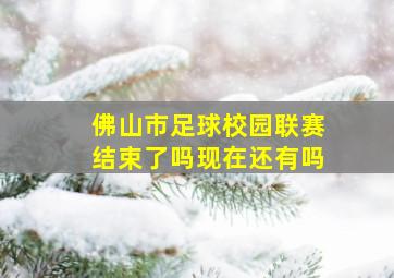 佛山市足球校园联赛结束了吗现在还有吗