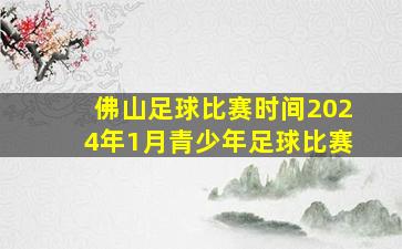 佛山足球比赛时间2024年1月青少年足球比赛