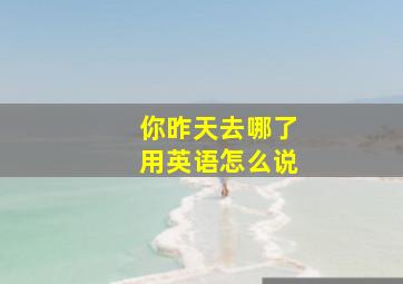 你昨天去哪了用英语怎么说