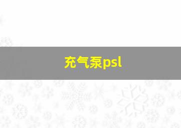 充气泵psl