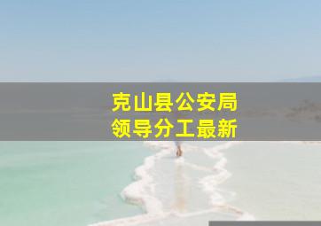 克山县公安局领导分工最新