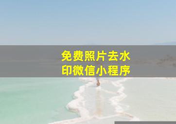 免费照片去水印微信小程序