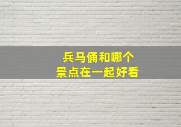 兵马俑和哪个景点在一起好看