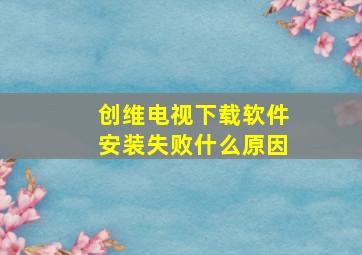 创维电视下载软件安装失败什么原因