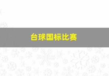 台球国标比赛