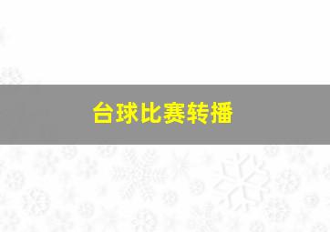 台球比赛转播