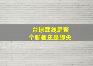 台球踩线是整个脚板还是脚尖