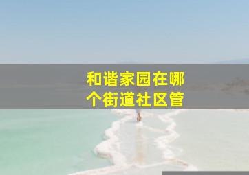 和谐家园在哪个街道社区管