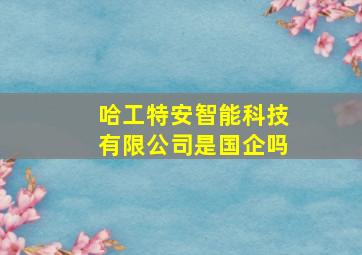 哈工特安智能科技有限公司是国企吗