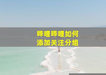 哔哩哔哩如何添加关注分组