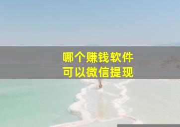 哪个赚钱软件可以微信提现