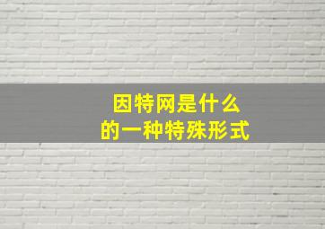 因特网是什么的一种特殊形式