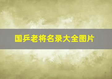 国乒老将名录大全图片