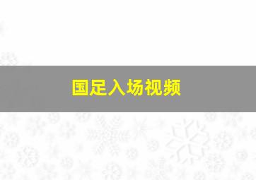 国足入场视频