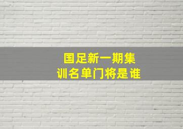 国足新一期集训名单门将是谁