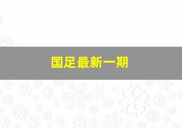 国足最新一期