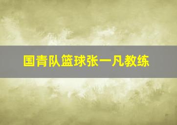 国青队篮球张一凡教练