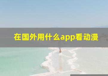 在国外用什么app看动漫