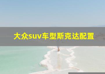 大众suv车型斯克达配置