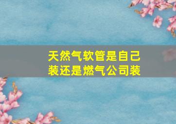 天然气软管是自己装还是燃气公司装