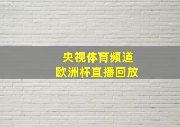 央视体育频道欧洲杯直播回放