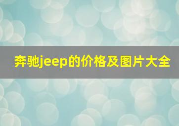 奔驰jeep的价格及图片大全