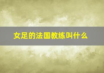 女足的法国教练叫什么