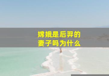 嫦娥是后羿的妻子吗为什么