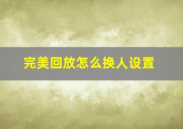 完美回放怎么换人设置