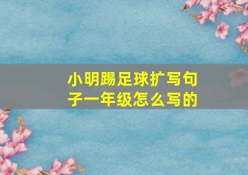 小明踢足球扩写句子一年级怎么写的