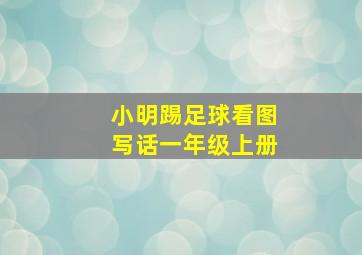 小明踢足球看图写话一年级上册