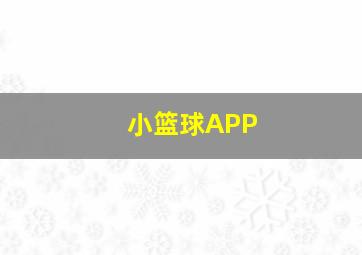 小篮球APP