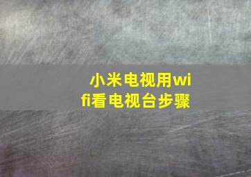 小米电视用wifi看电视台步骤