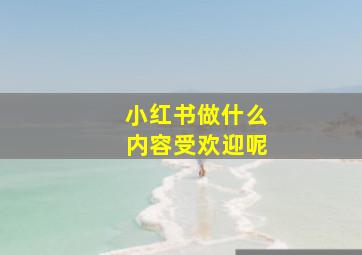 小红书做什么内容受欢迎呢