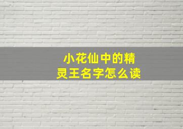 小花仙中的精灵王名字怎么读