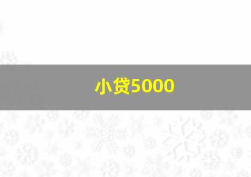 小贷5000