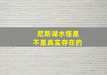 尼斯湖水怪是不是真实存在的