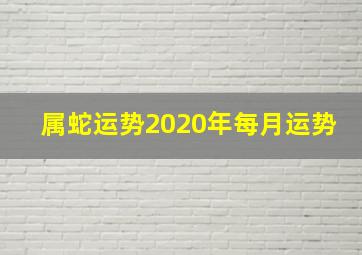 属蛇运势2020年每月运势