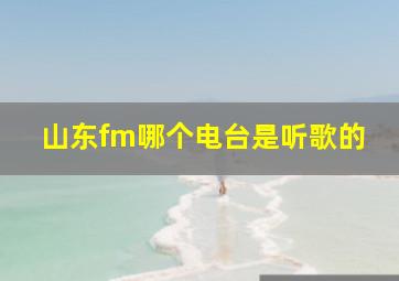 山东fm哪个电台是听歌的