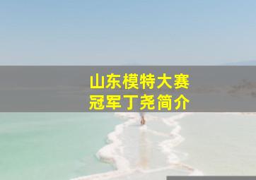 山东模特大赛冠军丁尧简介